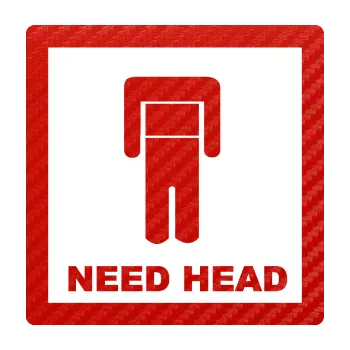 Autodoplněk Samolepka na auto Need head (53 - 3D karbon červený) NÁLEPKA, FÓLIE, POLEPY, TUNING, VLASTNÍ TEXT, TISK, AUTOSAMOLEPKY.cz, SAMOLEPKY, OBRÁZEK, LOGO, VÝROBA, PRODEJ