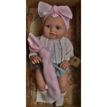 Panenka Realistié mickminko - holčička - Daniela se zoubky s růžovou mašlí od firmy Lamagik (Realistická miminka ze Španělska)