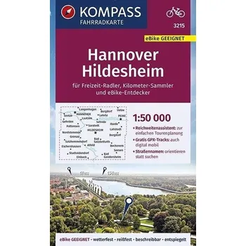 KOMPASS Fahrradkarte Hannover, Hildesheim 1:50.000, FK 3215 - KOMPASS-Karten GmbH
