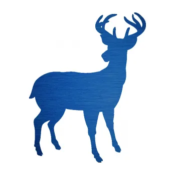 Samolepící dekorace SAMOLEPKA Jelen 004 pravá (65 - škrábaný kov modrý) NA AUTO, NÁLEPKA, FÓLIE, POLEP, TUNING, VLASTNÍ TEXT, TISK, AUTOSAMOLEPKY.cz, POLEPY, OBRÁZEK, LOGO, SAMOLEPKY