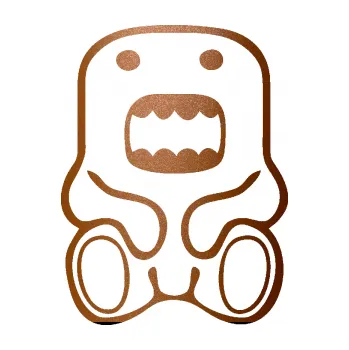 Autodoplněk Samolepka na auto Domo 006 sedí (44 - měděná metalíza) NÁLEPKA, FÓLIE, POLEPY, TUNING, VLASTNÍ TEXT, TISK, AUTOSAMOLEPKY.cz, SAMOLEPKY, OBRÁZEK, LOGO, VÝROBA, PRODEJ