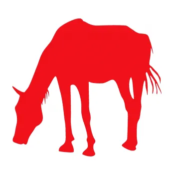 Samolepící dekorace SAMOLEPKA Kůň 008 levá (10 - červená) NA AUTO, NÁLEPKA, FÓLIE, POLEP, TUNING, VLASTNÍ TEXT, TISK, AUTOSAMOLEPKY.cz, POLEPY, OBRÁZEK, LOGO, SAMOLEPKY