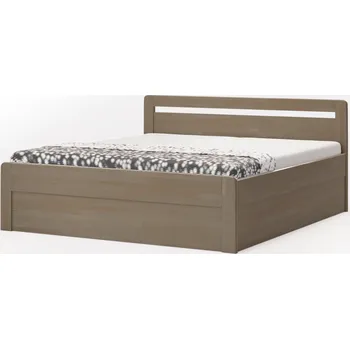 Postel BMB Postel Marika Klasik oblá - masivní buk Moření: šedá, Provedení: Bez roštu, Rozměr: 160 x 200 cm