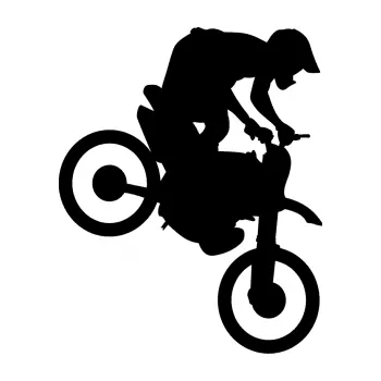 Samolepící dekorace SAMOLEPKA Motorka 020 pravá motokros (01 - černá) NA AUTO, NÁLEPKA, FÓLIE, POLEP, TUNING, VLASTNÍ TEXT, TISK, AUTOSAMOLEPKY.cz, POLEPY, OBRÁZEK, LOGO, SAMOLEPKY