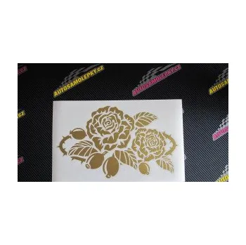 Samolepící dekorace SAMOLEPKA Interiér 004 levá růže šípková (10 - červená) NA AUTO, NÁLEPKA, FÓLIE, POLEP, TUNING, VLASTNÍ TEXT, TISK, AUTOSAMOLEPKY.cz, POLEPY, OBRÁZEK, LOGO, SAMOLEPKY