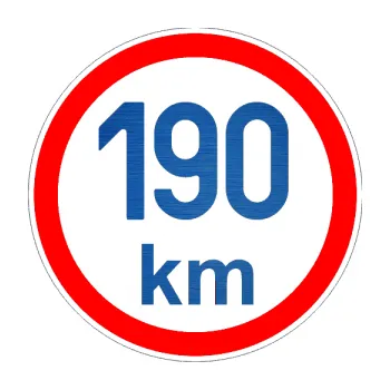 samolepka Maximální rychlost 190km - nejvyšší konstrukční rychlost (65 - škrábaný kov modrý) SAMOLEPKA NA AUTO, NÁLEPKA, FÓLIE, POLEP, TUNING, VLASTNÍ TEXT, TISK, AUTOSAMOLEPKY.cz, POLEPY, OBRÁZEK, LOGO, 3D STICKERS
