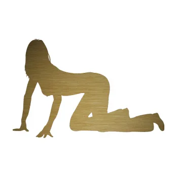 Polep vozidla SAMOLEPKA Erotická žena 029 levá (64 - škrábaný kov zlatý) NA AUTO, NÁLEPKA, FÓLIE, POLEP, TUNING, VLASTNÍ TEXT, TISK, AUTOSAMOLEPKY.cz, POLEPY, OBRÁZEK, LOGO, SAMOLEPKY