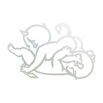 Autodoplněk Samolepka na auto Čertíci 002 pravá (60 - pískované sklo) NÁLEPKA, FÓLIE, POLEPY, TUNING, VLASTNÍ TEXT, TISK, AUTOSAMOLEPKY.cz, SAMOLEPKY, OBRÁZEK, LOGO, VÝROBA, PRODEJ