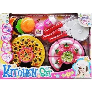 nádobí do dětské kuchyňky Lamps Kitchen Set pizza a dort