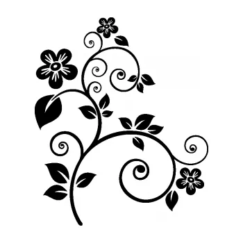 Samolepící dekorace SAMOLEPKA Květina dekor 012 pravá (01 - černá) NA AUTO, NÁLEPKA, FÓLIE, POLEP, TUNING, VLASTNÍ TEXT, TISK, AUTOSAMOLEPKY.cz, POLEPY, OBRÁZEK, LOGO, SAMOLEPKY