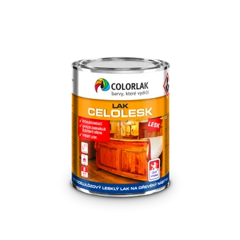 Lak na dřevo Colorlak CELOLESK C1037 nitrocelulózový lak na dřevěný nábytek 0,75L lesklý