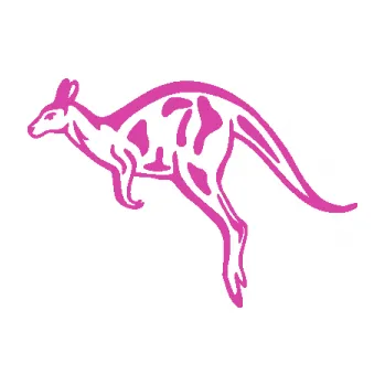 Samolepící dekorace Klokan 004 levá (16 - růžová) SAMOLEPKA NA AUTO, NÁLEPKA, FÓLIE, POLEP, TUNING, VLASTNÍ TEXT, TISK, AUTOSAMOLEPKY.cz, POLEPY, OBRÁZEK, LOGO, 3D STICKERS