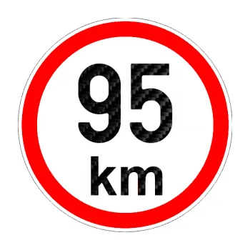 samolepka Maximální rychlost 95km - nejvyšší konstrukční rychlost (50 - 3D karbon černý) SAMOLEPKA NA AUTO, NÁLEPKA, FÓLIE, POLEP, TUNING, VLASTNÍ TEXT, TISK, AUTOSAMOLEPKY.cz, POLEPY, OBRÁZEK, LOGO, 3D STICKERS