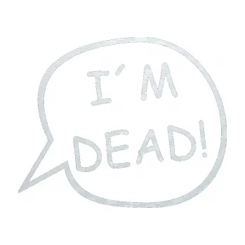 Polep vozidla SAMOLEPKA I'm dead (51 - 3D karbon bílý) NA AUTO, NÁLEPKA, FÓLIE, POLEP, TUNING, VLASTNÍ TEXT, TISK, AUTOSAMOLEPKY.cz, POLEPY, OBRÁZEK, LOGO, SAMOLEPKY