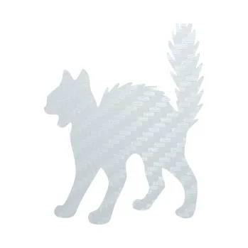 Samolepící dekorace SAMOLEPKA Kočka 013 levá (51 - 3D karbon bílý) NA AUTO, NÁLEPKA, FÓLIE, POLEP, TUNING, VLASTNÍ TEXT, TISK, AUTOSAMOLEPKY.cz, POLEPY, OBRÁZEK, LOGO, SAMOLEPKY