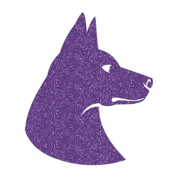 Polep vozidla SAMOLEPKA Pes 059 pravá (87 - Ultra Metalic fialová) NA AUTO, NÁLEPKA, FÓLIE, POLEP, TUNING, VLASTNÍ TEXT, TISK, AUTOSAMOLEPKY.cz, POLEPY, OBRÁZEK, LOGO, SAMOLEPKY