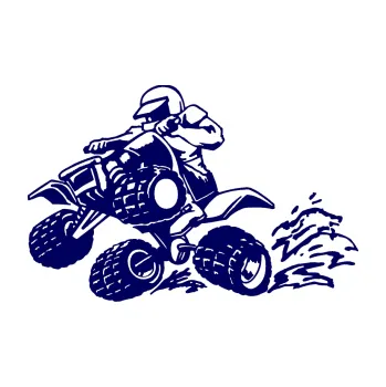 Samolepící dekorace SAMOLEPKA Čtyřkolka 003 levá (23 - tmavě modrá) NA AUTO, NÁLEPKA, FÓLIE, POLEP, TUNING, VLASTNÍ TEXT, TISK, AUTOSAMOLEPKY.cz, POLEPY, OBRÁZEK, LOGO, SAMOLEPKY