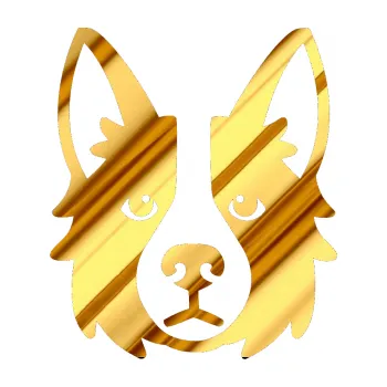 Polep vozidla Pes 068 Border kolie (81 - chrom fólie zlatá zrcadlová) SAMOLEPKA NA AUTO, NÁLEPKA, FÓLIE, POLEP, TUNING, VLASTNÍ TEXT, TISK, AUTOSAMOLEPKY.cz, POLEPY, OBRÁZEK, LOGO, 3D STICKERS