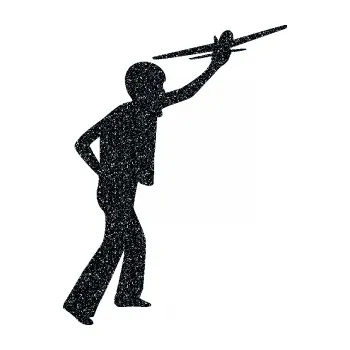 samolepka Děti silueta 003 pravá kluk s modelem letadla (85 - Ultra Metalic černá) SAMOLEPKA NA AUTO, NÁLEPKA, FÓLIE, POLEP, TUNING, VLASTNÍ TEXT, TISK, AUTOSAMOLEPKY.cz, POLEPY, OBRÁZEK, LOGO, 3D STICKERS