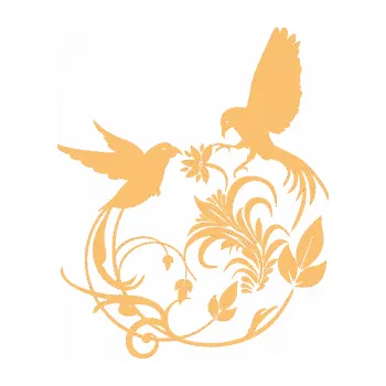 Samolepící dekorace Květina dekor 006 pravá ptáčci (08 - béžová) SAMOLEPKA NA AUTO, NÁLEPKA, FÓLIE, POLEP, TUNING, VLASTNÍ TEXT, TISK, AUTOSAMOLEPKY.cz, POLEPY, OBRÁZEK, LOGO, 3D STICKERS