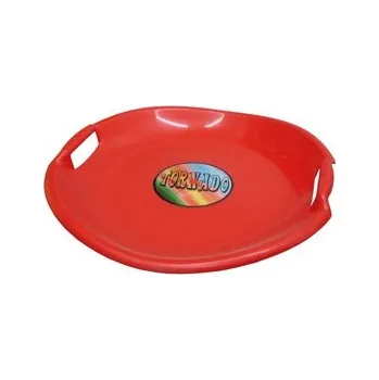 Kluzák Tornádo talíř sáňkovací - červený