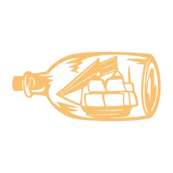 Samolepící dekorace SAMOLEPKA Loď v láhvi 001 levá (08 - béžová) NA AUTO, NÁLEPKA, FÓLIE, POLEP, TUNING, VLASTNÍ TEXT, TISK, AUTOSAMOLEPKY.cz, POLEPY, OBRÁZEK, LOGO, SAMOLEPKY