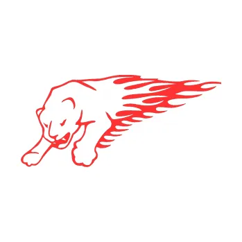 Samolepicí dekorace na vozidlo Animal flames 020 levá puma (02 - světle červená) SAMOLEPKA NA AUTO, NÁLEPKA, FÓLIE, POLEP, TUNING, VLASTNÍ TEXT, TISK, AUTOSAMOLEPKY.cz, POLEPY, OBRÁZEK, LOGO, 3D STICKERS