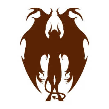 Samolepící dekorace Démon 001 (15 - hnědá) SAMOLEPKA NA AUTO, NÁLEPKA, FÓLIE, POLEP, TUNING, VLASTNÍ TEXT, TISK, AUTOSAMOLEPKY.cz, POLEPY, OBRÁZEK, LOGO, 3D STICKERS