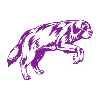 Polep vozidla SAMOLEPKA Pes 034 pravá (14 - fialová) NA AUTO, NÁLEPKA, FÓLIE, POLEP, TUNING, VLASTNÍ TEXT, TISK, AUTOSAMOLEPKY.cz, POLEPY, OBRÁZEK, LOGO, SAMOLEPKY