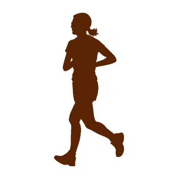 Polep vozidla Běžkyně 001 levá jogging (15 - hnědá) SAMOLEPKA NA AUTO, NÁLEPKA, FÓLIE, POLEP, TUNING, VLASTNÍ TEXT, TISK, AUTOSAMOLEPKY.cz, POLEPY, OBRÁZEK, LOGO, 3D STICKERS