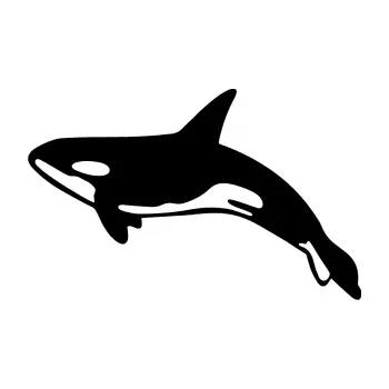 Samolepící dekorace SAMOLEPKA Kosatka 001 levá (01 - černá) NA AUTO, NÁLEPKA, FÓLIE, POLEP, TUNING, VLASTNÍ TEXT, TISK, AUTOSAMOLEPKY.cz, POLEPY, OBRÁZEK, LOGO, SAMOLEPKY