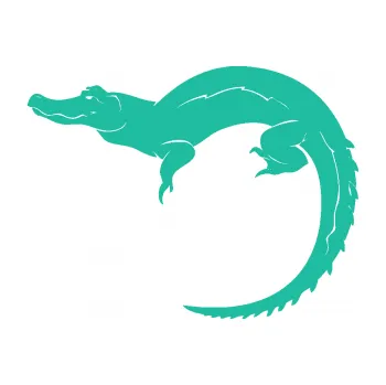 Samolepící dekorace SAMOLEPKA Krokodýl 001 levá (25 - tyrkysová) NA AUTO, NÁLEPKA, FÓLIE, POLEP, TUNING, VLASTNÍ TEXT, TISK, AUTOSAMOLEPKY.cz, POLEPY, OBRÁZEK, LOGO, SAMOLEPKY