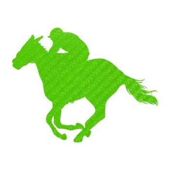 Samolepící dekorace SAMOLEPKA Kůň 035 levá (58 - 3D karbon zelený kawasaki) NA AUTO, NÁLEPKA, FÓLIE, POLEP, TUNING, VLASTNÍ TEXT, TISK, AUTOSAMOLEPKY.cz, POLEPY, OBRÁZEK, LOGO, SAMOLEPKY