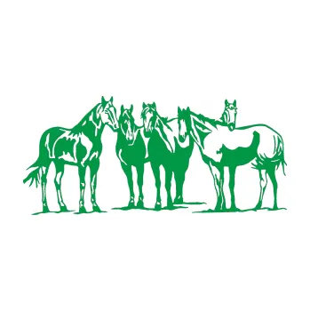 Samolepící dekorace Koníci 001 pravá (12 - zelená) SAMOLEPKA NA AUTO, NÁLEPKA, FÓLIE, POLEP, TUNING, VLASTNÍ TEXT, TISK, AUTOSAMOLEPKY.cz, POLEPY, OBRÁZEK, LOGO, 3D STICKERS