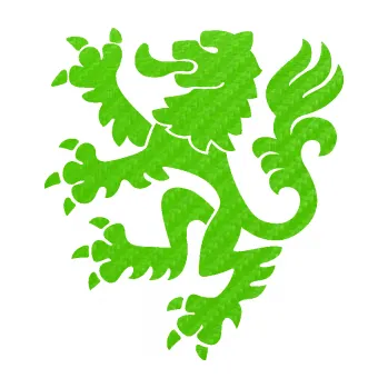 Samolepící dekorace Lev heraldika 001 levá Český lev (58 - 3D karbon zelený kawasaki) SAMOLEPKA NA AUTO, NÁLEPKA, FÓLIE, POLEP, TUNING, VLASTNÍ TEXT, TISK, AUTOSAMOLEPKY.cz, POLEPY, OBRÁZEK, LOGO, 3D STICKERS