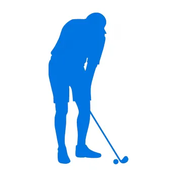 Polep vozidla SAMOLEPKA NA AUTO Golfista 007 pravá (11 - modrá oceán) NÁLEPKA, FÓLIE, POLEP, TUNING, VLASTNÍ TEXT, TISK, AUTOSAMOLEPKY.cz, POLEPY, OBRÁZEK, LOGO, SAMOLEPKY