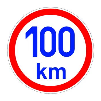 samolepka Maximální rychlost 100km - nejvyšší konstrukční rychlost (19 - modrá dynamic) SAMOLEPKA NA AUTO, NÁLEPKA, FÓLIE, POLEP, TUNING, VLASTNÍ TEXT, TISK, AUTOSAMOLEPKY.cz, POLEPY, OBRÁZEK, LOGO, 3D STICKERS