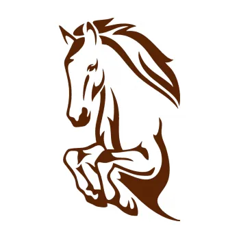 Samolepící dekorace Kůň 031 levá skok (15 - hnědá) SAMOLEPKA NA AUTO, NÁLEPKA, FÓLIE, POLEP, TUNING, VLASTNÍ TEXT, TISK, AUTOSAMOLEPKY.cz, POLEPY, OBRÁZEK, LOGO, 3D STICKERS