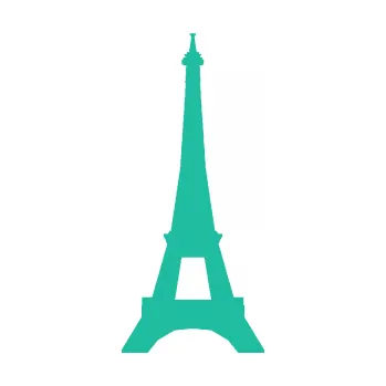 Samolepící dekorace Eifelova věž 001 (25 - tyrkysová) SAMOLEPKA NA AUTO, NÁLEPKA, FÓLIE, POLEP, TUNING, VLASTNÍ TEXT, TISK, AUTOSAMOLEPKY.cz, POLEPY, OBRÁZEK, LOGO, 3D STICKERS