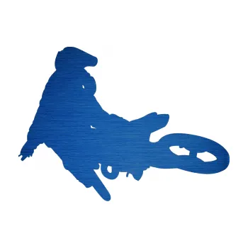 Samolepící dekorace SAMOLEPKA Motorka 028 levá motokros (65 - škrábaný kov modrý) NA AUTO, NÁLEPKA, FÓLIE, POLEP, TUNING, VLASTNÍ TEXT, TISK, AUTOSAMOLEPKY.cz, POLEPY, OBRÁZEK, LOGO, SAMOLEPKY