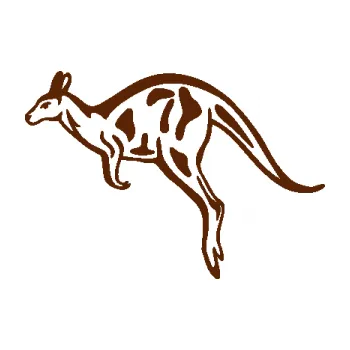 Samolepící dekorace Klokan 004 levá (15 - hnědá) SAMOLEPKA NA AUTO, NÁLEPKA, FÓLIE, POLEP, TUNING, VLASTNÍ TEXT, TISK, AUTOSAMOLEPKY.cz, POLEPY, OBRÁZEK, LOGO, 3D STICKERS