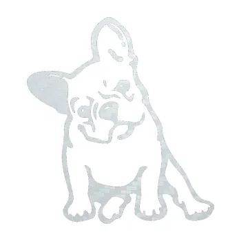 Polep vozidla SAMOLEPKA Pes 061 levá Francouzský buldoček (51 - 3D karbon bílý) NA AUTO, NÁLEPKA, FÓLIE, POLEP, TUNING, VLASTNÍ TEXT, TISK, AUTOSAMOLEPKY.cz, POLEPY, OBRÁZEK, LOGO, SAMOLEPKY