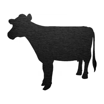 Samolepící dekorace SAMOLEPKA Kráva 001 levá (63 - škrábaný kov černý) NA AUTO, NÁLEPKA, FÓLIE, POLEP, TUNING, VLASTNÍ TEXT, TISK, AUTOSAMOLEPKY.cz, POLEPY, OBRÁZEK, LOGO, SAMOLEPKY