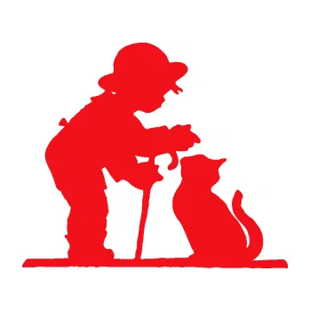 Samolepící dekorace SAMOLEPKA Interiér 002 levá dítě s kočičkou (10 - červená) NA AUTO, NÁLEPKA, FÓLIE, POLEP, TUNING, VLASTNÍ TEXT, TISK, AUTOSAMOLEPKY.cz, POLEPY, OBRÁZEK, LOGO, SAMOLEPKY