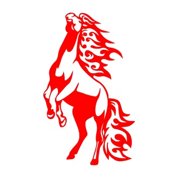 Samolepicí dekorace na vozidlo Animal flames 013 levá kůň (74 - Fluorescentní červená) SAMOLEPKA NA AUTO, NÁLEPKA, FÓLIE, POLEP, TUNING, VLASTNÍ TEXT, TISK, AUTOSAMOLEPKY.cz, POLEPY, OBRÁZEK, LOGO, 3D STICKERS
