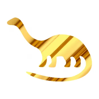 Samolepící dekorace SAMOLEPKA Brontosaurus 001 levá (81 - chrom fólie zlatá zrcadlová) NA AUTO, NÁLEPKA, FÓLIE, POLEP, TUNING, VLASTNÍ TEXT, TISK, AUTOSAMOLEPKY.cz, POLEPY, OBRÁZEK, LOGO, SAMOLEPKY