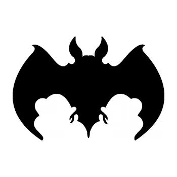 Samolepící dekorace Netopýr 002 (01 - černá)