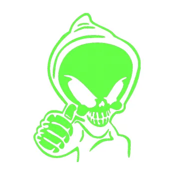 Samolepicí dekorace na vozidlo Kostra duch levá (71 - Fluorescentní zelená) SAMOLEPKA NA AUTO, NÁLEPKA, FÓLIE, POLEP, TUNING, VLASTNÍ TEXT, TISK, AUTOSAMOLEPKY.cz, POLEPY, OBRÁZEK, LOGO, 3D STICKERS