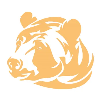 Samolepící dekorace Medvěd 007 levá hlava (08 - béžová) SAMOLEPKA NA AUTO, NÁLEPKA, FÓLIE, POLEP, TUNING, VLASTNÍ TEXT, TISK, AUTOSAMOLEPKY.cz, POLEPY, OBRÁZEK, LOGO, 3D STICKERS