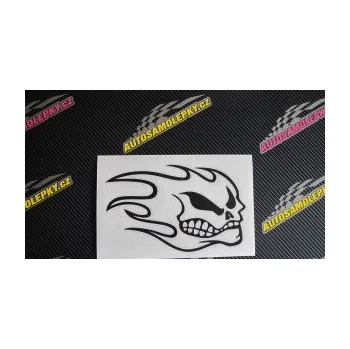 Samolepicí dekorace na vozidlo Head - lebka- pravá (17 - šedá) SAMOLEPKA NA AUTO, NÁLEPKA, FÓLIE, POLEP, TUNING, VLASTNÍ TEXT, TISK, AUTOSAMOLEPKY.cz, POLEPY, OBRÁZEK, LOGO, 3D STICKERS